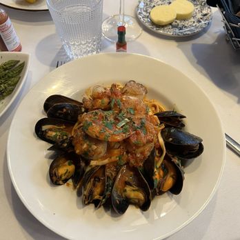 Atlantic Fish - Seafood Pasta Fra Diavolo - Seafood Near Me - Boston, Massachusetts