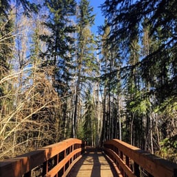 Bridge leading to trails