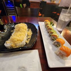 Hikari - Shrimp crunch roll and pink rainbow roll