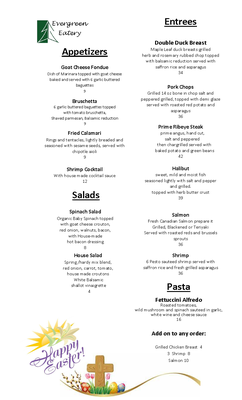 Menu photo 8 Evergreen Eatery Rochester, IN