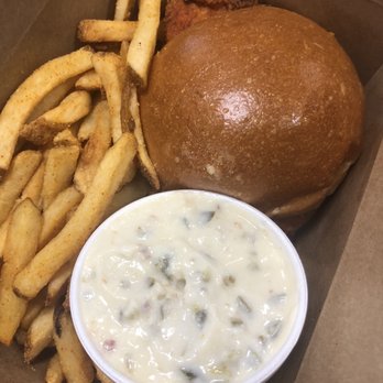 The Land - take out spicy Hot Chicken Sandwich - Bars Near Me - Pullman, Washington The Land - take out spicy Hot Chicken Sandwich - Bars Near Me - Pullman, Washington