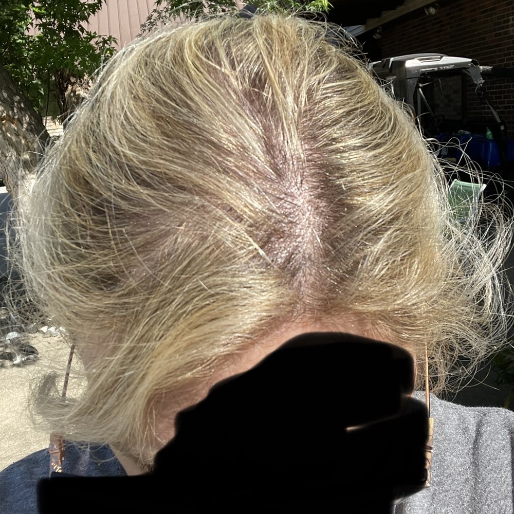 Salon Visage - Now after 2 time coloring. The pic doesn't show all the orange brass look it has. - Hair Salons Near Me - Knoxville, Tennessee Salon Visage - Now after 2 time coloring. The pic doesn't show all the orange brass look it has. - Hair Salons Near Me - Knoxville, Tennessee