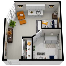Legacy Ridge at Sandy Plains by Atlas Senior Living - Studio deluxe floorplan | Legacy Ridge at Sandy Plains
