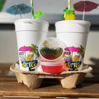 Paradise On Ice Daiquiris - Sunday Bundle : 2 Mediums, 2 Well Floaters, 2 Soaked Gummies/Jello - Cocktail Bars Near Me - Pflugerville, Texas Paradise On Ice Daiquiris - Sunday Bundle : 2 Mediums, 2 Well Floaters, 2 Soaked Gummies/Jello - Cocktail Bars Near Me - Pflugerville, Texas
