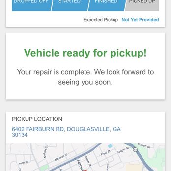Wren's Collision - Repair status updates were provided through a mobile link & they called me also. - Body Shops Near Me - Douglasville, Georgia