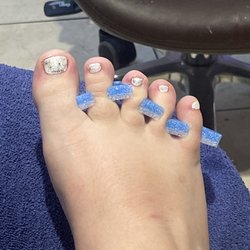 CND Nails & Spa - This is what they looked like before I asked her to redo them.