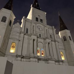 St Louis Cathedral - outside at night
