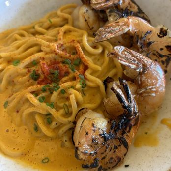 NEP Cafe - Irvine - Salted egg yolk noodles with shrimp - Breakfast & Brunch Near Me - Irvine, California