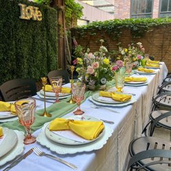 The Backstage Event Center - Rented the garden room and you can also use the patio attached! It was the perfect set up for a bridal shower brunch for 14!