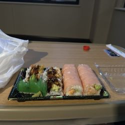 Osaka Japanese Hibachi Steak House - Pink Lady Roll and Shrimp Tempura Roll.