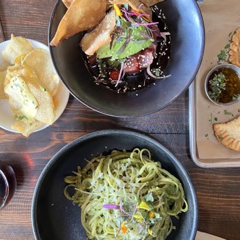 Aji Peruvian Cuisine - Tallarines verdes, poke, empanadas - Peruvian Near Me - Long Beach, California