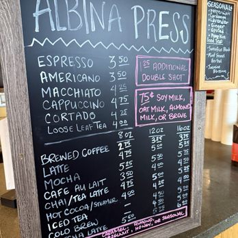 Albina Press - Menu - Coffee & Tea Near Me - Portland, Oregon Albina Press - Menu - Coffee & Tea Near Me - Portland, Oregon