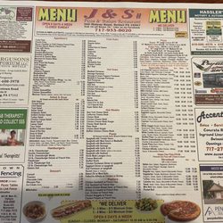 J & S Pizza II - Menu 7/2022