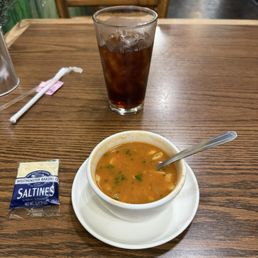 White bean soup and Lamb brochett. White bean soup and Lamb brochett.