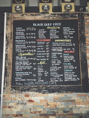 Menu photo 5 Black Goat Cafe Toronto, ON