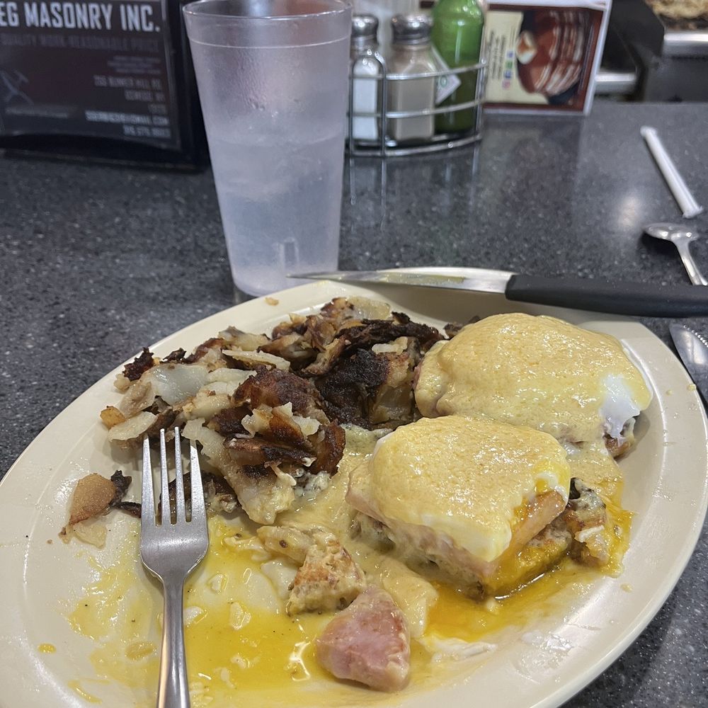 Wade's Diner - Best Eggs Benedict I've had. The poached eggs were done to perfection and the Hollandaise sauce was spot on. - Diners Near Me - Oswego, New York Wade's Diner - Best Eggs Benedict I've had. The poached eggs were done to perfection and the Hollandaise sauce was spot on. - Diners Near Me - Oswego, New York