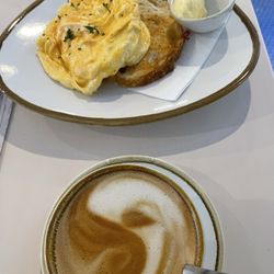 Ruby Lane - Scrambled eggs on sourdough toast with flat white