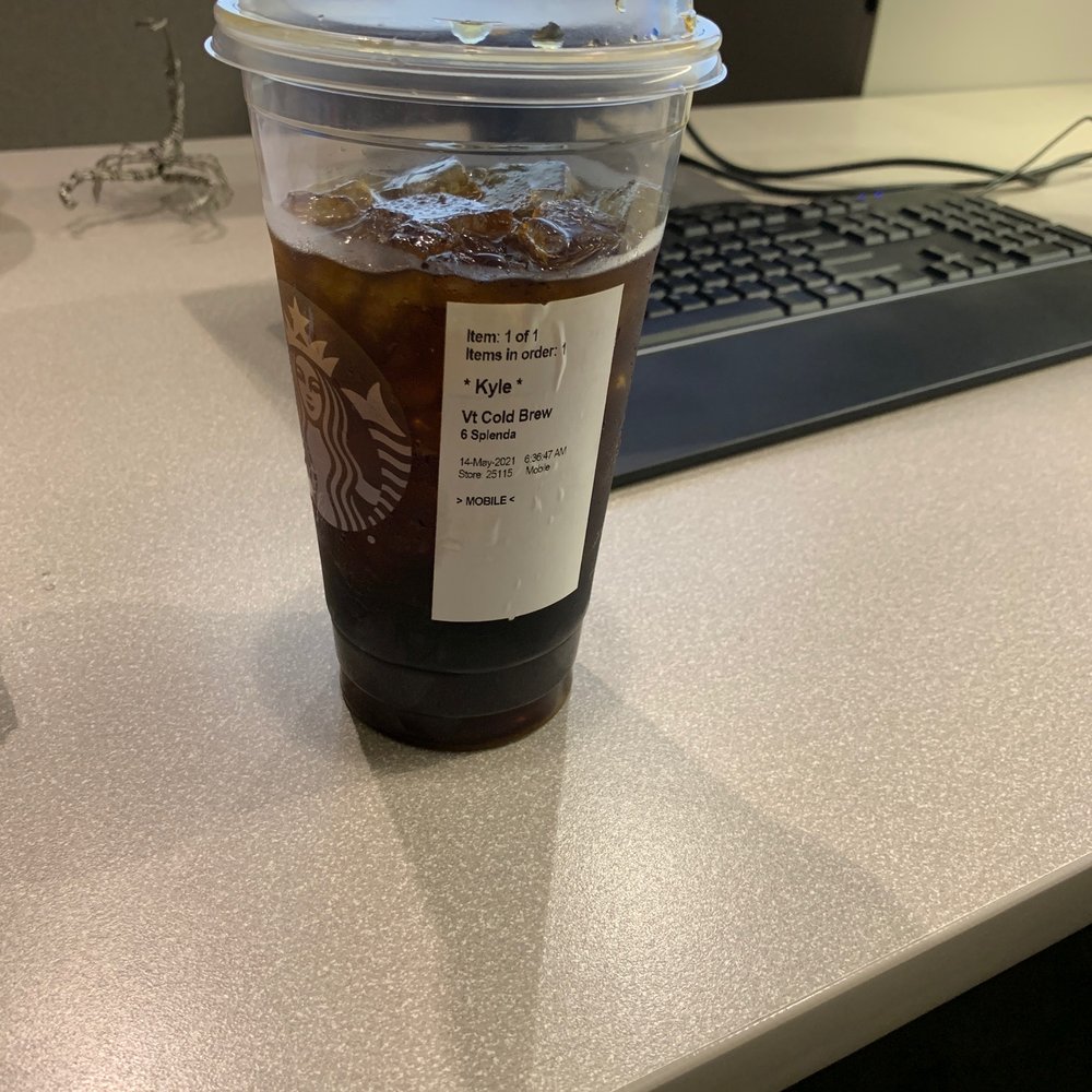 Cold Brew six Splenda! Cold Brew six Splenda!
