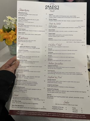 Menu photo 1 Orazio's By Zarcone Clarence, NY Menu photo 1 Orazio's By Zarcone Clarence, NY