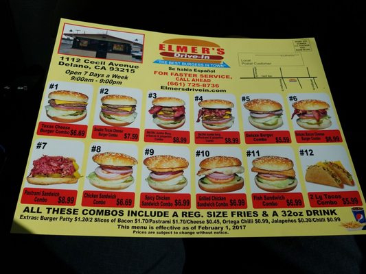 Menu photo 5 Elmer's Drive-In Delano, CA Menu photo 5 Elmer's Drive-In Delano, CA