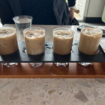 Founders Coffee - St Rose - Coffee flight - great way to try things out. - Coffee & Tea Near Me - Henderson, Nevada