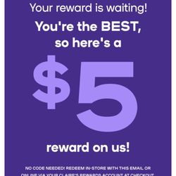 Claire's Boutique - My $5 reward on them!! Received on the 27th of January. Forget about good old customer service/satisfaction... SHOW ME THE $