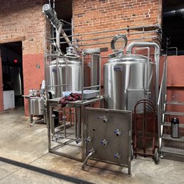 the inside of a brewery
