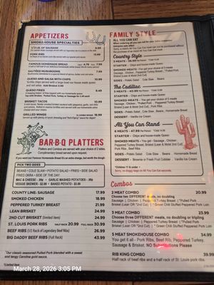 Menu photo 2 The County Line Albuquerque, NM
