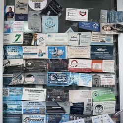 Mi Familia Taco Shop #3 - Local biz cards on display