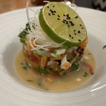 Jaku Sushi - Orange Ceviche. Beautiful presentation but very salty - Sushi Bars Near Me - Caledonia, Michigan Jaku Sushi - Orange Ceviche. Beautiful presentation but very salty - Sushi Bars Near Me - Caledonia, Michigan