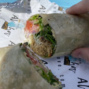 Earth Aloha Eats - Falafel wrap - Vegan Near Me - Kahului, Hawaii Earth Aloha Eats - Falafel wrap - Vegan Near Me - Kahului, Hawaii