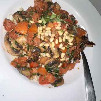 Cafe Zack - Pasta a la checca with mushrooms - Seafood Near Me - Ventura, California Cafe Zack - Pasta a la checca with mushrooms - Seafood Near Me - Ventura, California