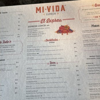 Mi Vida - Menu - Mexican Near Me - Washington, DC, District of Columbia