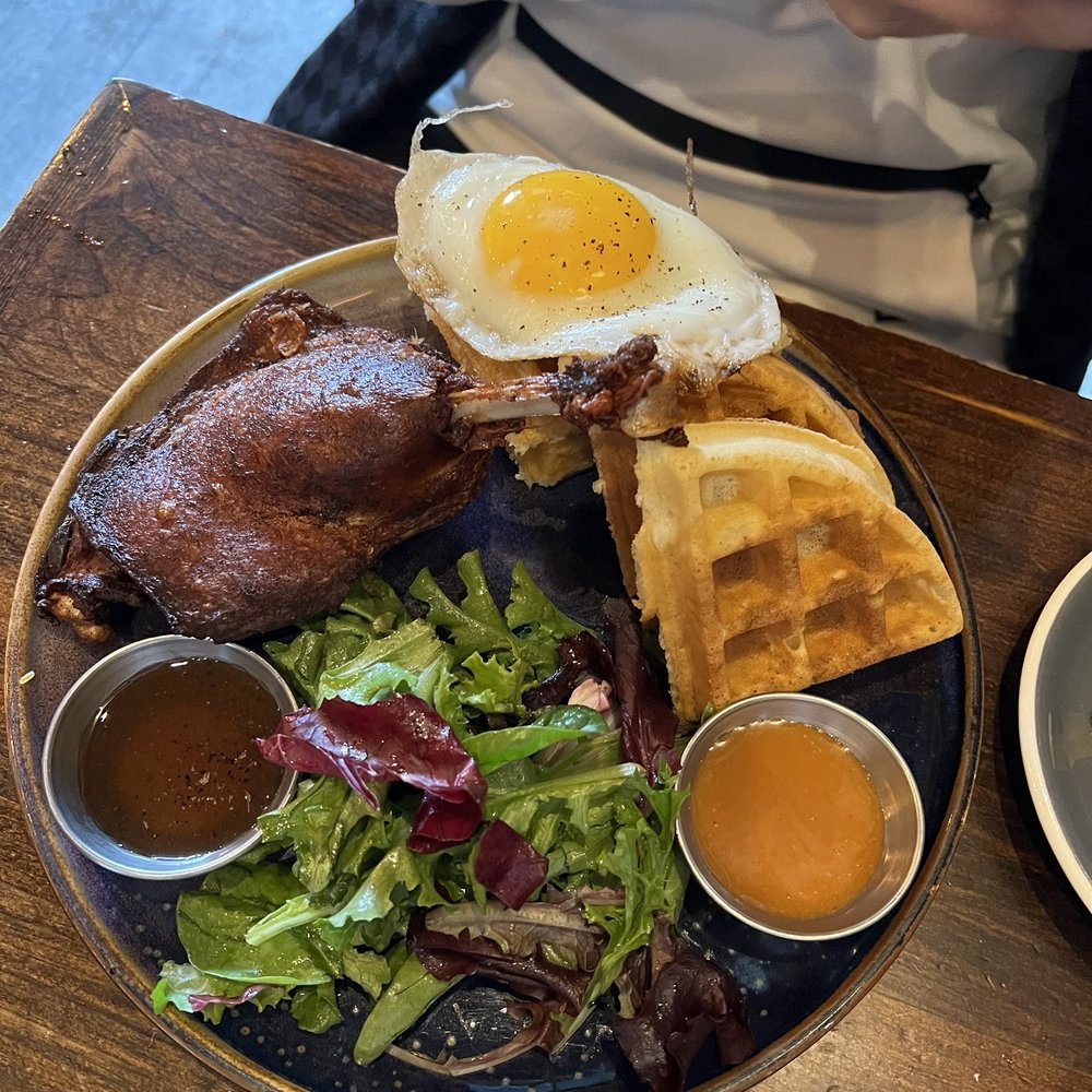 Alchemy Coffee - Duck confit and waffles - Coffee & Tea Near Me - Markham, Ontario Alchemy Coffee - Duck confit and waffles - Coffee & Tea Near Me - Markham, Ontario
