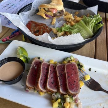 Tiki Docks Riverview - Ahi tuna!! Children's sliders - Salad Near Me - Riverview, Florida