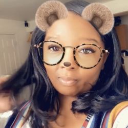 Sensations - Hair by Lester, filter by Snap of my silk pressed and trimmed 4b/c natural hair