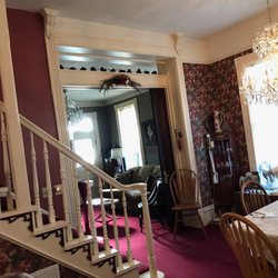The Mays Place Bed & Breakfast - A peek at the staircase leading up to the top floor. Also, the downstairs sitting area.