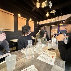 Slurpin' Ramen Bar - Costa Mesa - The bois eating Sizzurpin' Ramen