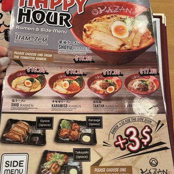 Kazzan Ramen - Happy hour menu Feb 2025 - Ramen Near Me - Los Angeles, California Kazzan Ramen - Happy hour menu Feb 2025 - Ramen Near Me - Los Angeles, California