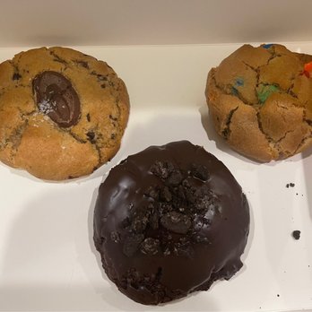 Blueprint Cookies - Left: Classic Chocolate Chip Middle: Cookies N' Cream Right: M&M - Desserts Near Me - Boca Raton, Florida