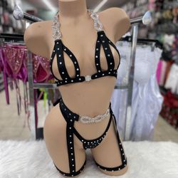Secrets Boutik - 3pc Rhinestone Chapset