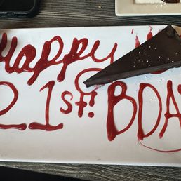 Flourless chocolate cake for Grandma's "21st" bday