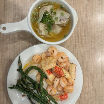 Pacific Seafood Buffet - Dumpling soup with seafood melody and garlic green beans - Buffets Near Me - Chandler, Arizona