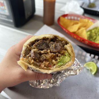 Lopez Taqueria 2 - Carne Asada Super Burrito (no beans, no sour cream) - Mexican Near Me - San Jose, California Lopez Taqueria 2 - Carne Asada Super Burrito (no beans, no sour cream) - Mexican Near Me - San Jose, California