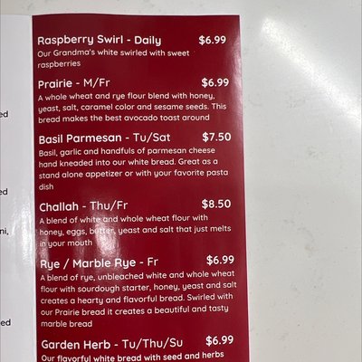 Menu photo 6 House of Bread McKinney, TX