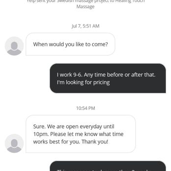 Healing Touch Massage - This business is not great at responding promptly,  nor sharing requested pricing through Yelp messages - Day Spas Near Me - Rockwall, Texas