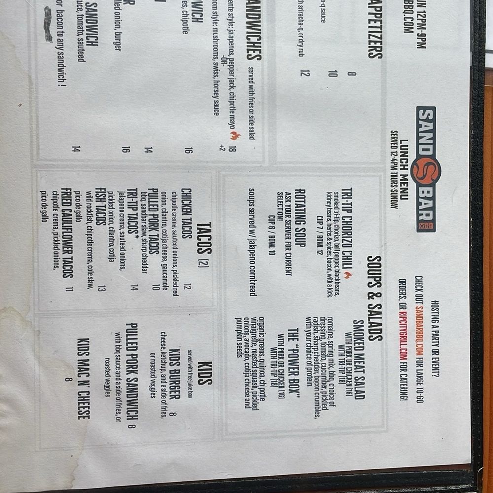 Sandbar BBQ - Lunch menu - Barbeque Near Me - Sandy, Oregon Sandbar BBQ - Lunch menu - Barbeque Near Me - Sandy, Oregon