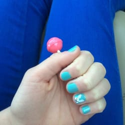 Natural Nail - My Easter bunny nails, along with a lollipop!