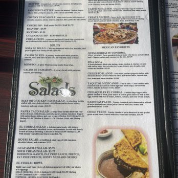El Corral Mexican Restaurant - Menu as of April 2025 - Mexican Near Me - Warsaw, Indiana El Corral Mexican Restaurant - Menu as of April 2025 - Mexican Near Me - Warsaw, Indiana