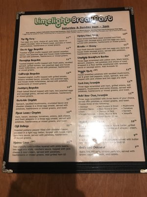 Menu photo 8 Limelight Restaurant & Lounge Portland, OR